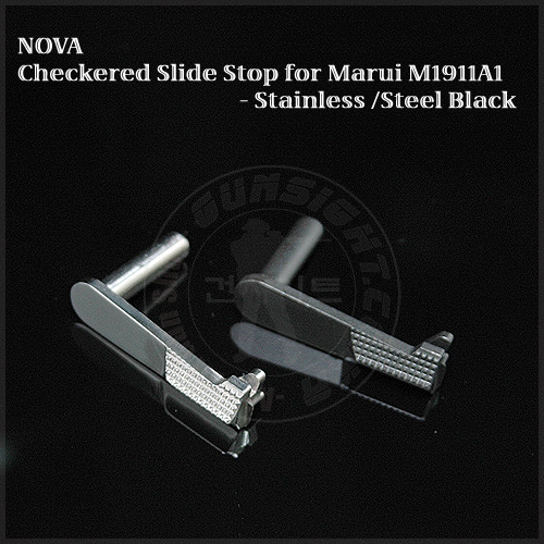NOVA TM 1911A1 Slide Stop ( Type 3, SV /BK ) -체커[N-03-SB/ N-03-SS]