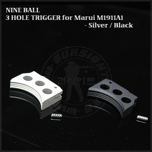 NINE BALL 마루이 콜트/HI-5.1용 3홀 트리거 - 블랙/ 실버