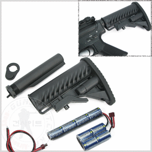 KING ARMS M4 Tactical Stock - BK w/ 1400mAh-9.6V Battery