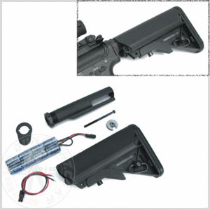 KING ARMS Special Force Crane Stock 2008 Ver. w/ pipe and 1400mAh-9.6V