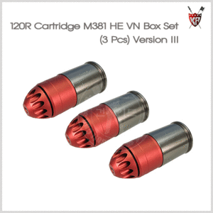KING ARMS 120R Cartridge M381 HE VN Box Set (3 Pcs) Version III