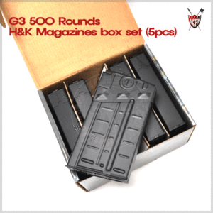 KING ARMS G3 500 Rounds H&amp;K Magazines box set (5pcs)